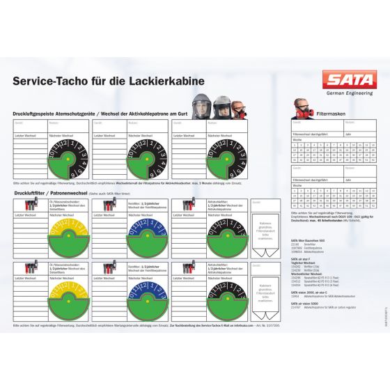 SATA® Service-Tacho für die Lackierkabine A3