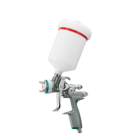 SATAjet® 100 B F HVLP mit 600 ml QCC-Kunststoff-Mehrwegbecher