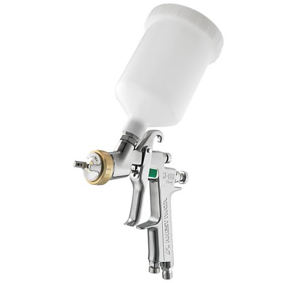 ANEST IWATA W-400 WBX Klarlack, Pro Kit Karton komplett mit Luftkappe/Düse/Nadel und 600 ml Fließbecher