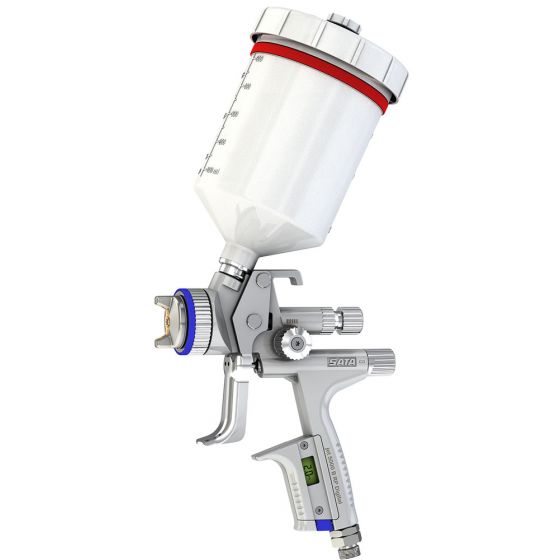 SATAjet® 5000 B RP® DIGITAL mit 600 ml QCC-Kunststoff-Mehrwegbecher, mit Drehgelenk