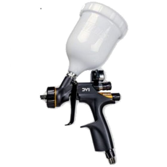 DeVilbiss® DV1 Klarlack Lackierpistole mit Becher, mit Digitalmanometer